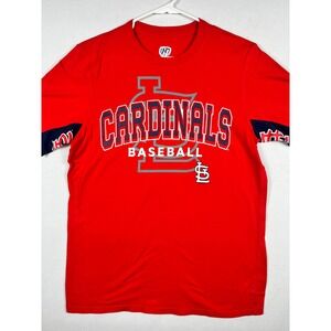 Hands High St. Louis Cardinals Baseball T-Shirt Mens Large Red Navy Blue Short